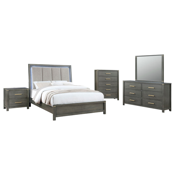 Matthias 5-Piece Queen Bedroom Set Grey