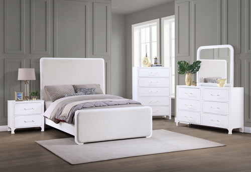 Vivienne 5-piece Queen Bedroom Set Pearl White