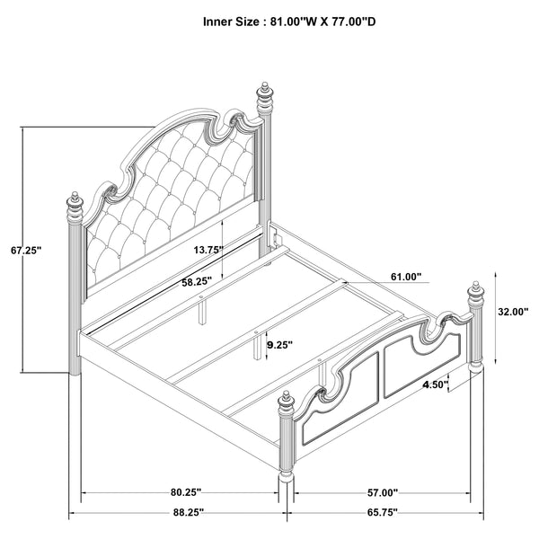 Damon 5-Piece Queen Bedroom Set Black