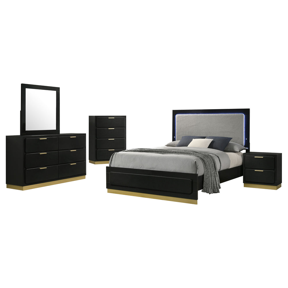 Dashiell 5-Piece Queen Bedroom Set Black