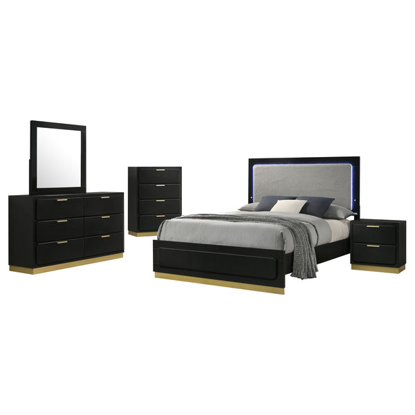 Dashiell 5-Piece Queen Bedroom Set Black