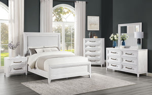 Evanna 5-Piece Queen Bedroom Set Distressed White