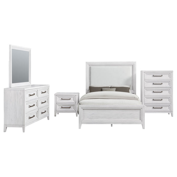 Evanna 5-Piece Queen Bedroom Set Distressed White