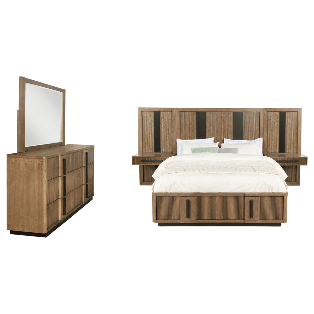 Amara 5-Piece Queen Panel Bedroom Set Ash Brown