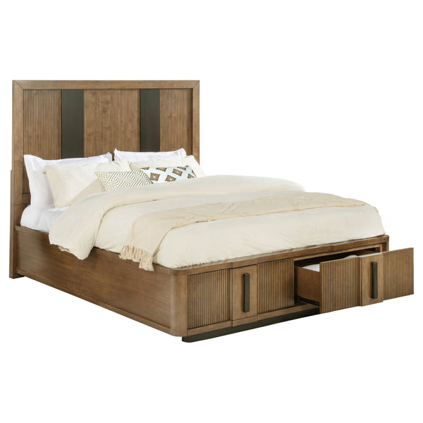 Langston 2-Drawer Queen Storage Bed Ash Brown