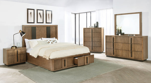 Langston 2-Drawer Queen Storage Bed Ash Brown