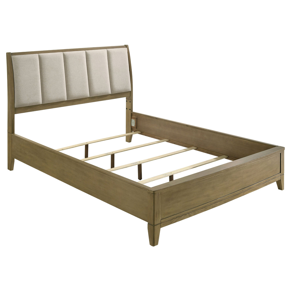 Bristol Upholstered Queen Panel Bed Natural Pine