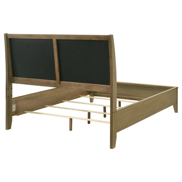 Bristol Upholstered Queen Panel Bed Natural Pine