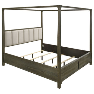 Winslow Queen Canopy Bed Dark Cocoa