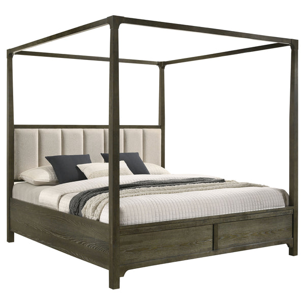 Winslow Queen Canopy Bed Dark Cocoa