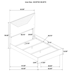 Renzo 5-Piece Queen Bedroom Set White High Gloss