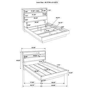 Aziel 5-Piece Queen Bedroom Set Grey Oak