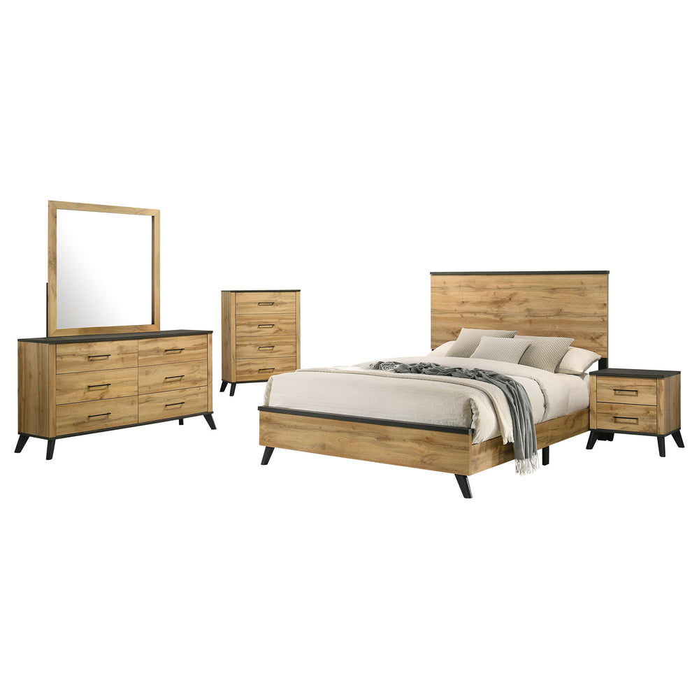 Lorien 5-Piece Queen Bedroom Set Natural Pine