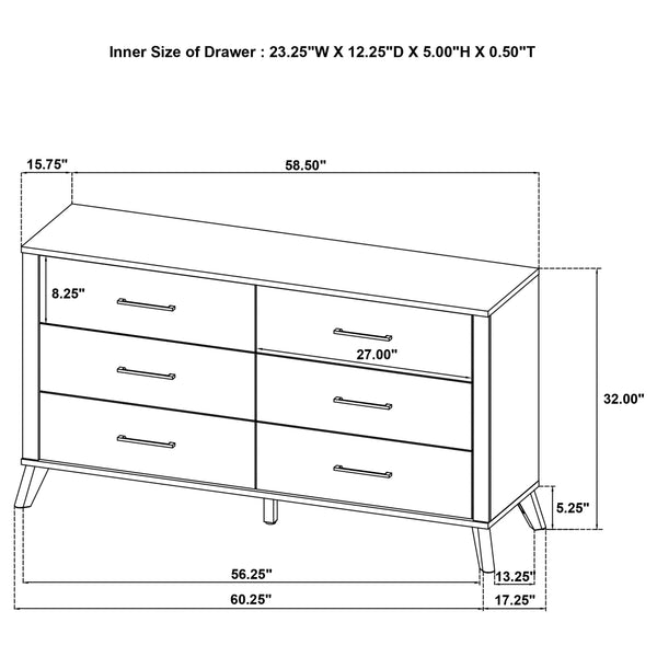 Lorien 5-Piece Queen Bedroom Set Natural Pine