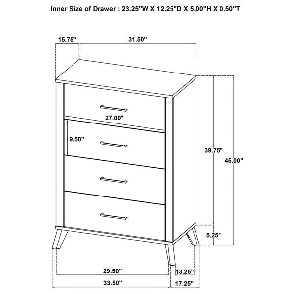 Lorien 5-Piece Queen Bedroom Set Natural Pine