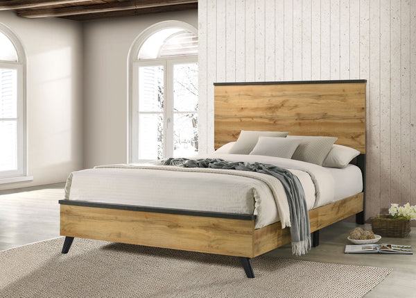 Orson 52-Inch Queen Panel Bed Natural Pine