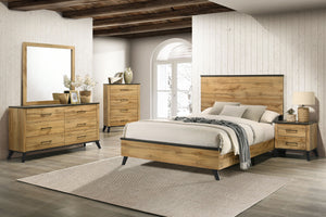 Orson 52-Inch Queen Panel Bed Natural Pine