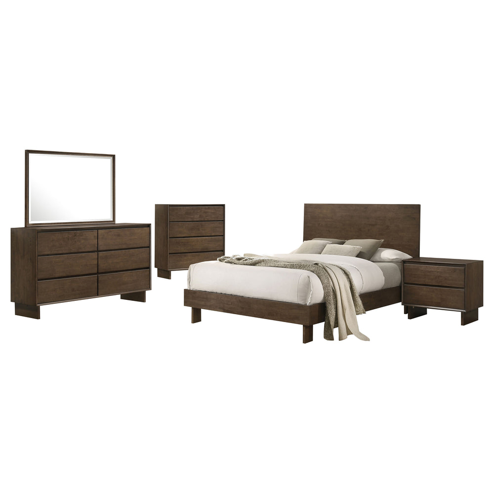 Vesper 5-Piece Queen Bedroom Set Warm Brown