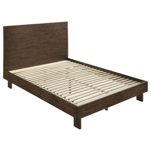 Desmond 48-Inch Queen Platform Panel Bed Warm Brown