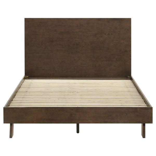 Desmond 48-Inch Queen Platform Panel Bed Warm Brown