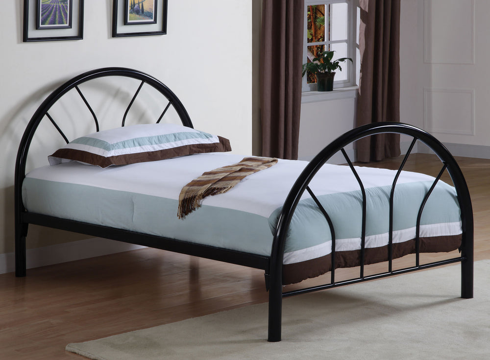 Hendrix Metal Twin Open Frame Bed Black