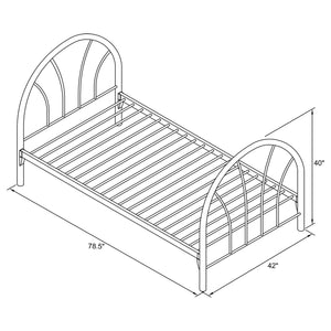 Hendrix Metal Twin Open Frame Bed Black