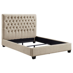 Juliette Upholstered Queen Panel Bed Oatmeal