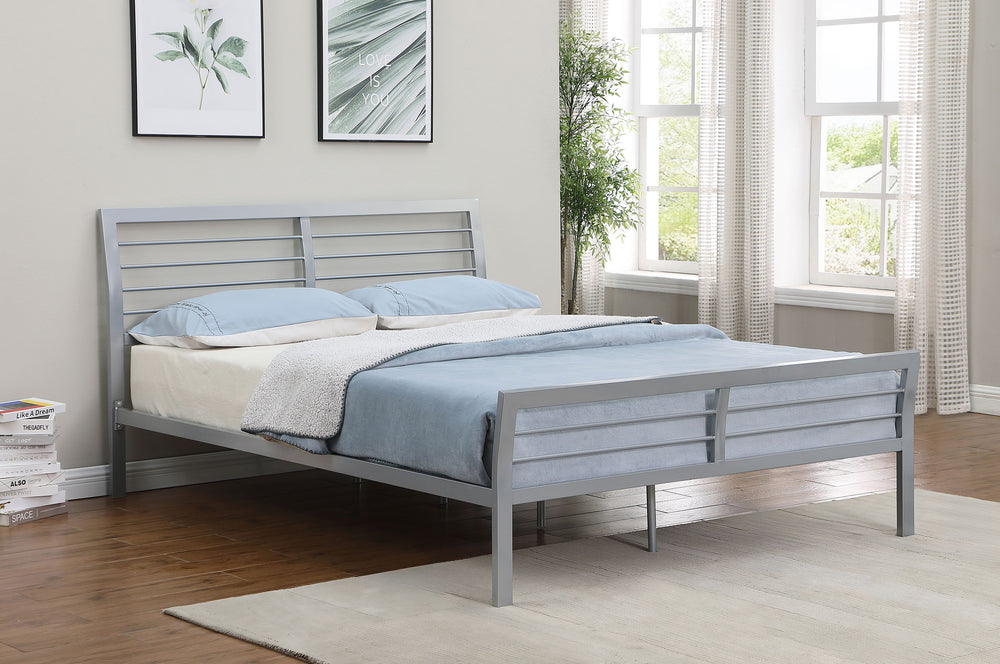 Harrington Metal Queen Open Frame Bed Silver