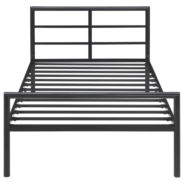 Brooks Metal Twin Open Frame Bed Gunmetal