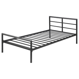 Brooks Metal Twin Open Frame Bed Gunmetal