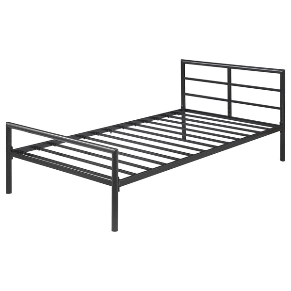 Brooks Metal Twin Open Frame Bed Gunmetal