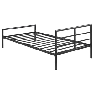 Brooks Metal Twin Open Frame Bed Gunmetal