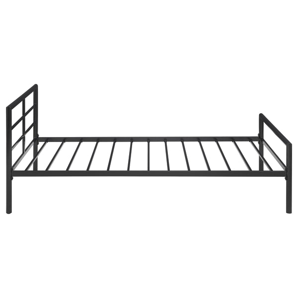 Brooks Metal Twin Open Frame Bed Gunmetal