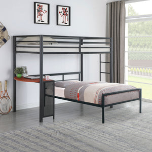 Brooks Metal Twin Open Frame Bed Gunmetal