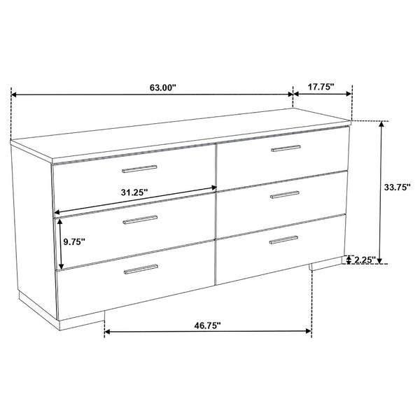 Cedric 5-Piece Queen Bedroom Set White