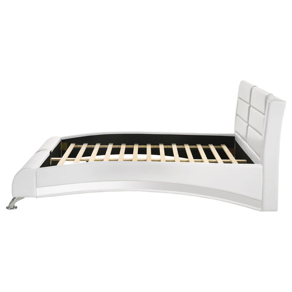 Luther Upholstered Queen Sleigh Bed White