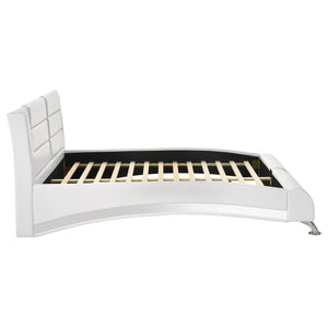 Luther Upholstered Queen Sleigh Bed White