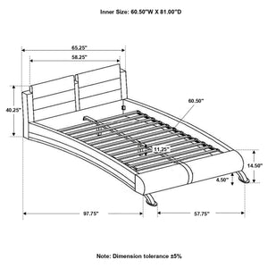 Luther Upholstered Queen Sleigh Bed White