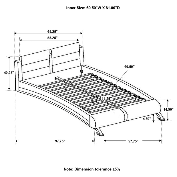 Luther Upholstered Queen Sleigh Bed White