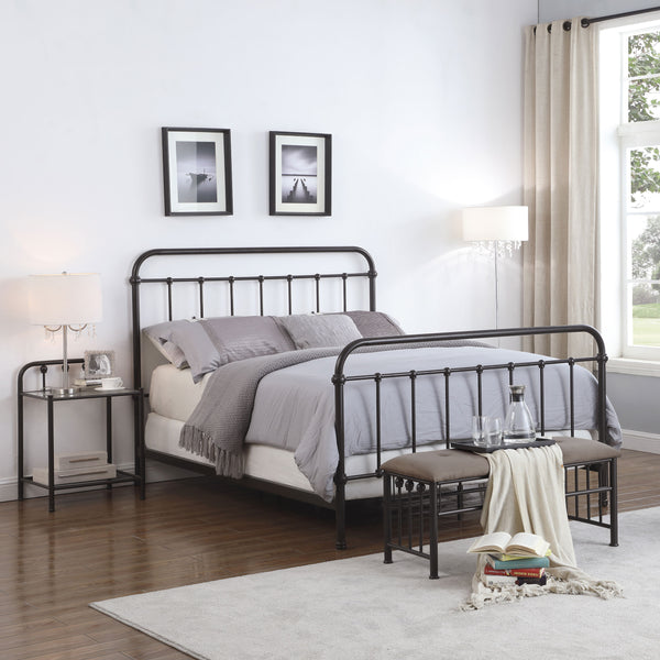 Ashford Metal Queen Open Frame Bed Dark Bronze