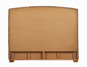 Alden Woven Banana Leaf Queen Panel Headboard Amber