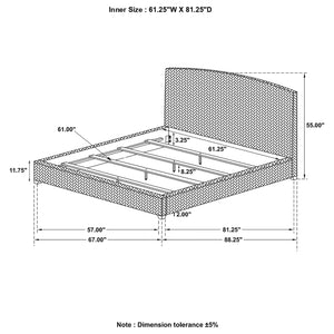 Orlando Banana Leaf Queen Panel Bed Amber