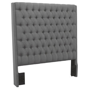 Sienna Upholstered Queen Panel Headboard Grey