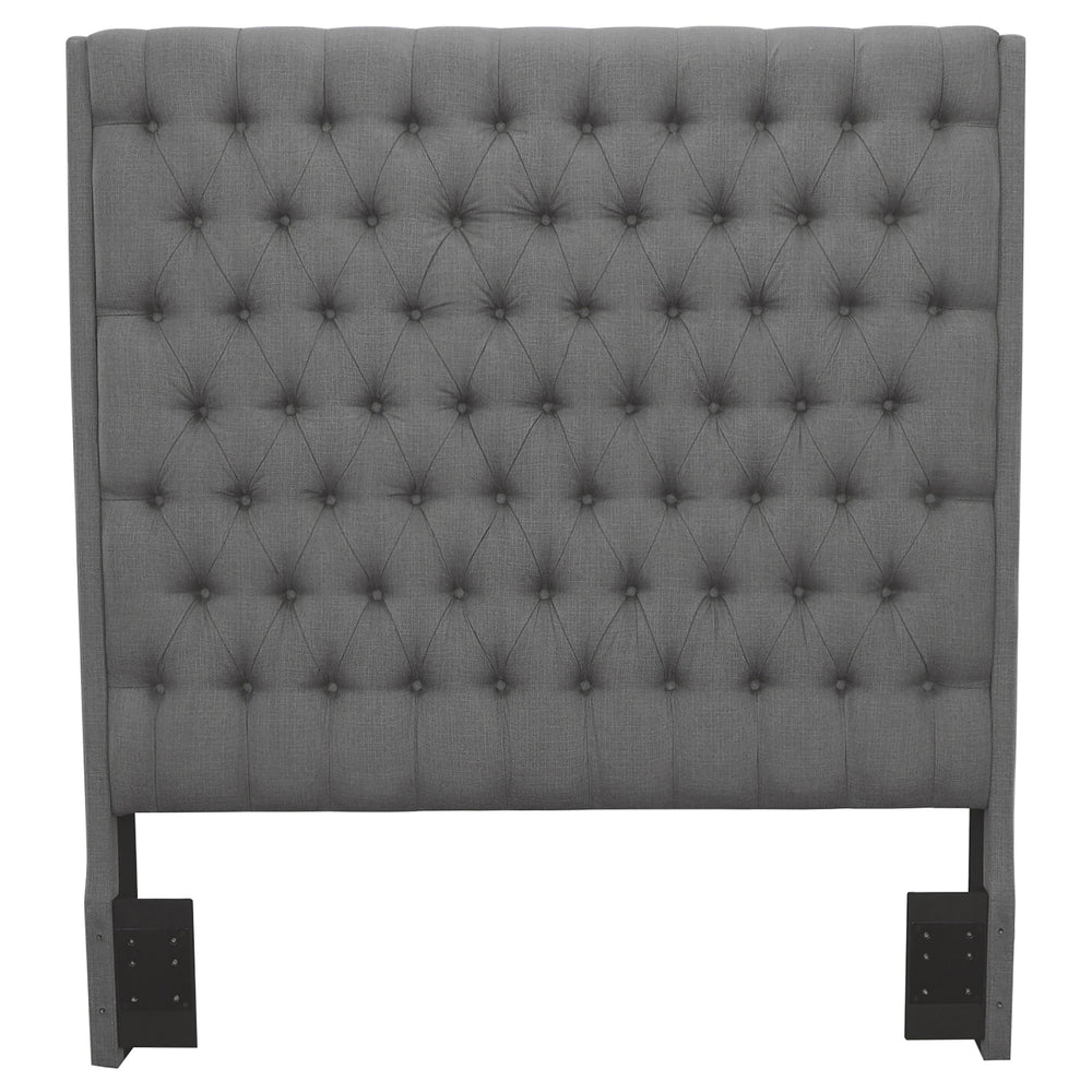 Sienna Upholstered Queen Panel Headboard Grey