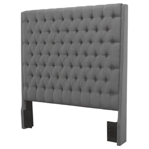 Sienna Upholstered Queen Panel Headboard Grey