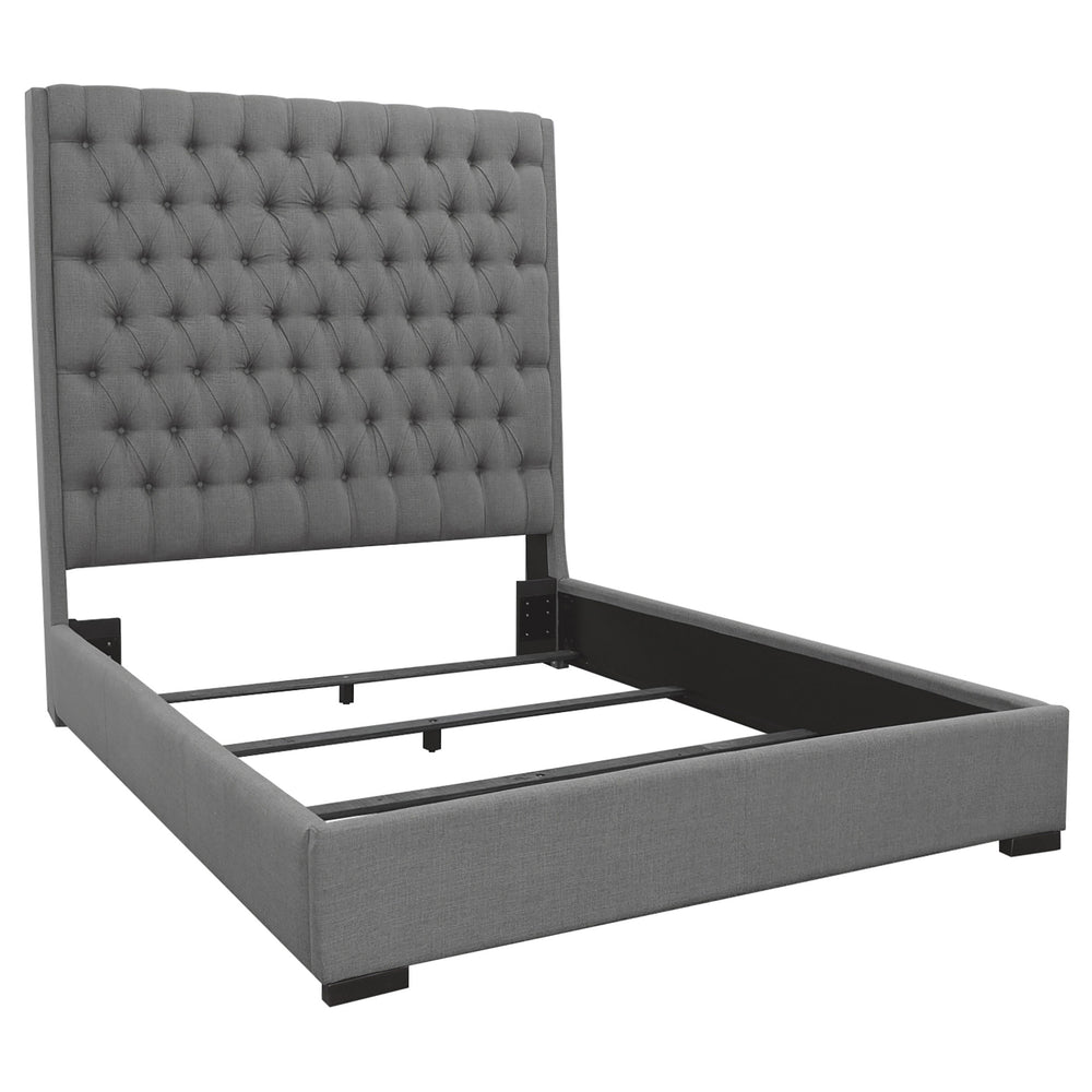 Elise Upholstered Queen Panel Bed Grey