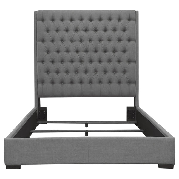 Elise Upholstered Queen Panel Bed Grey