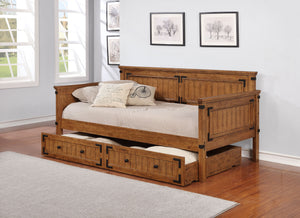 Brookshire Wood Twin Daybed with Trundle Rustic Honey