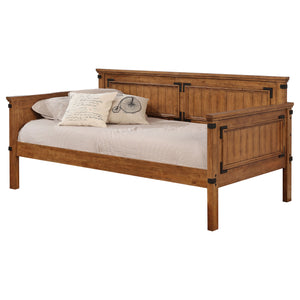 Brookshire Wood Twin Daybed with Trundle Rustic Honey