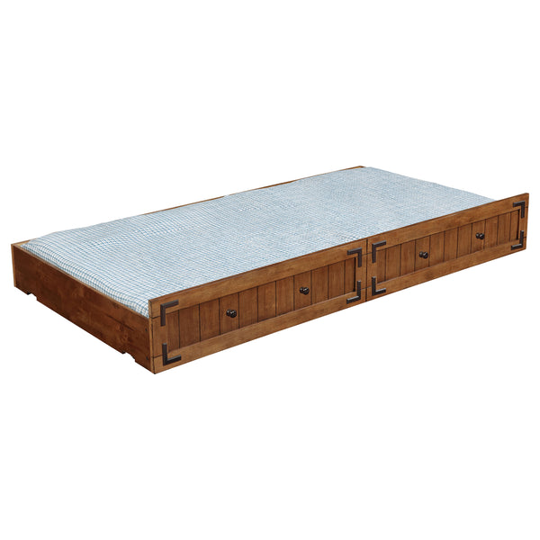 Brookshire Wood Twin Daybed with Trundle Rustic Honey